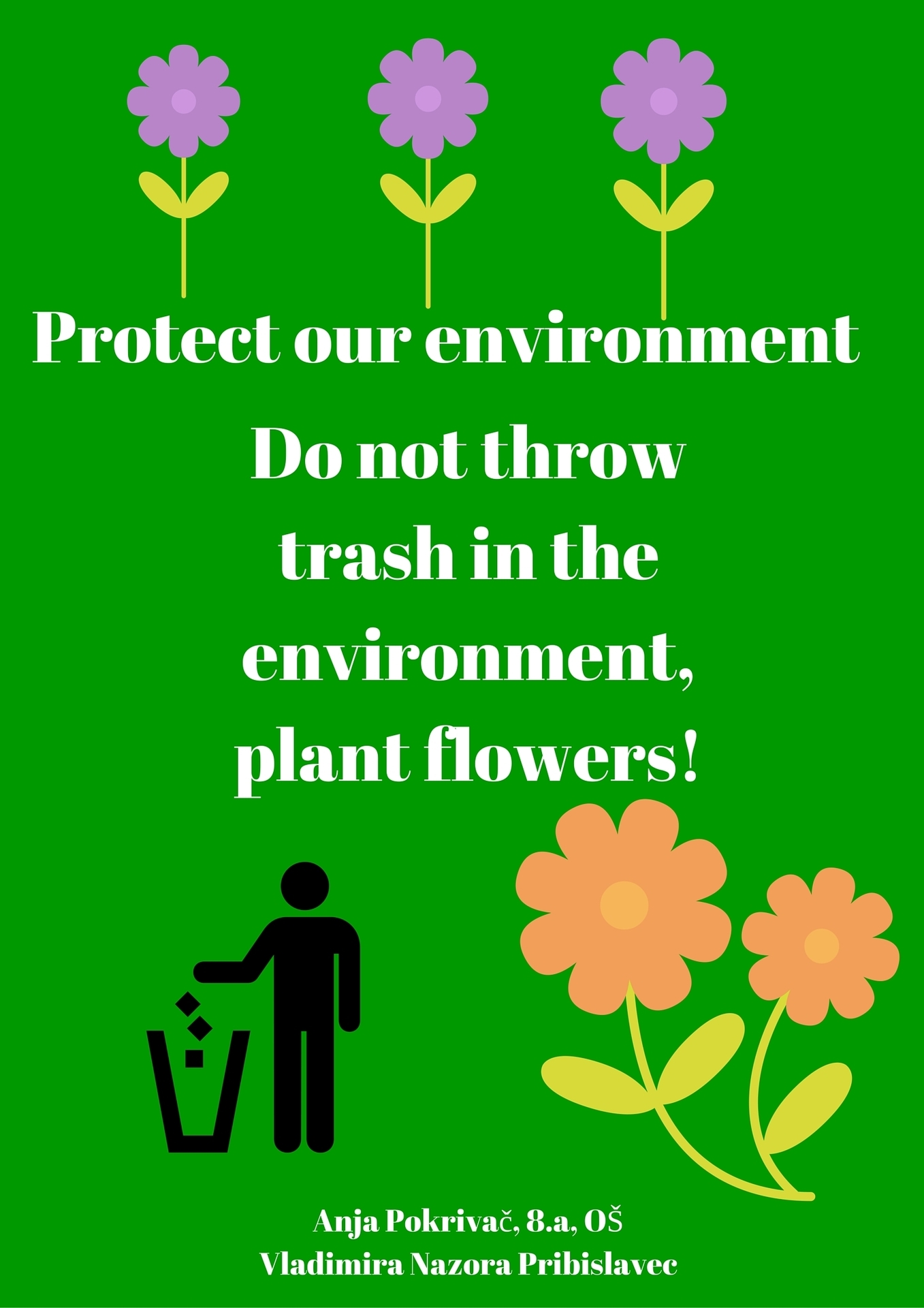 eTwinning project Where is my green environment? - Canva poster
