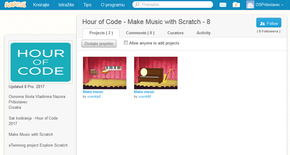 Hour of Code - Make Music with Scratch