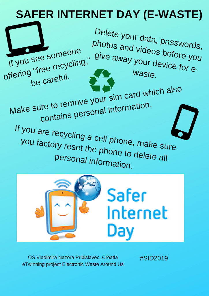 Dan sigurnijeg interneta i elektronički otpad - Canva - eTwinning