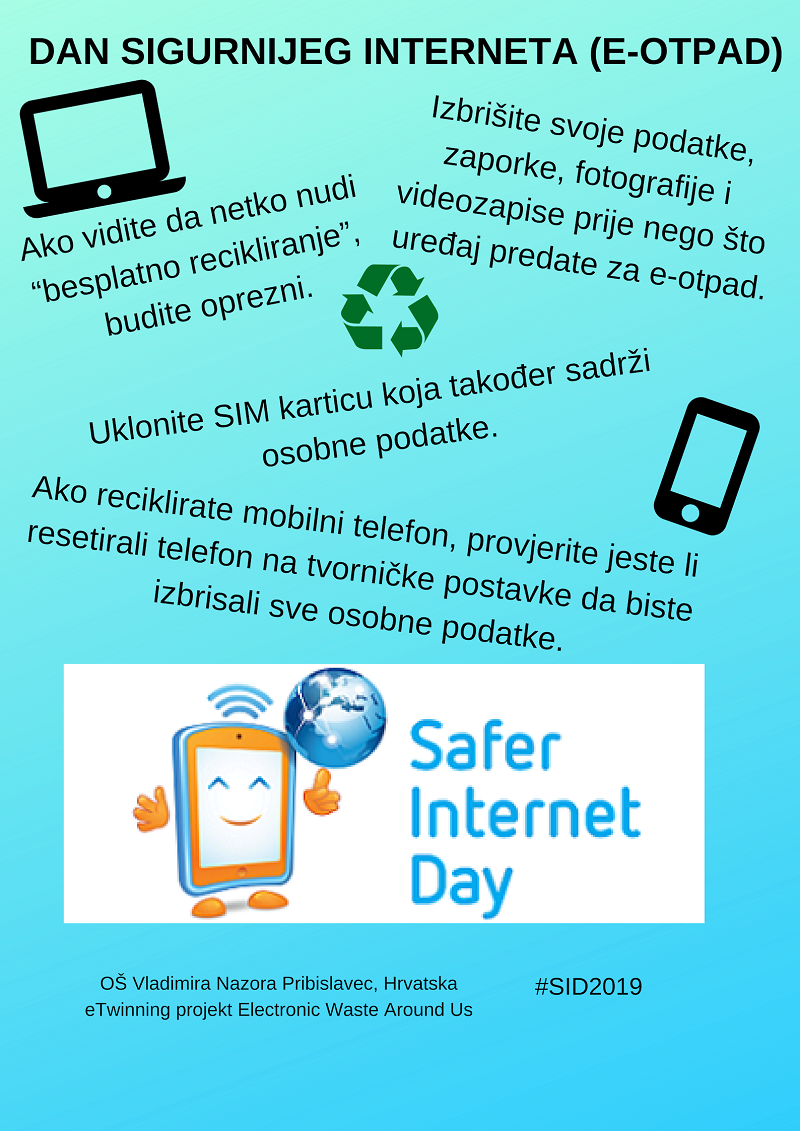 Dan sigurnijeg interneta i elektronički otpad - Canva - eTwinning