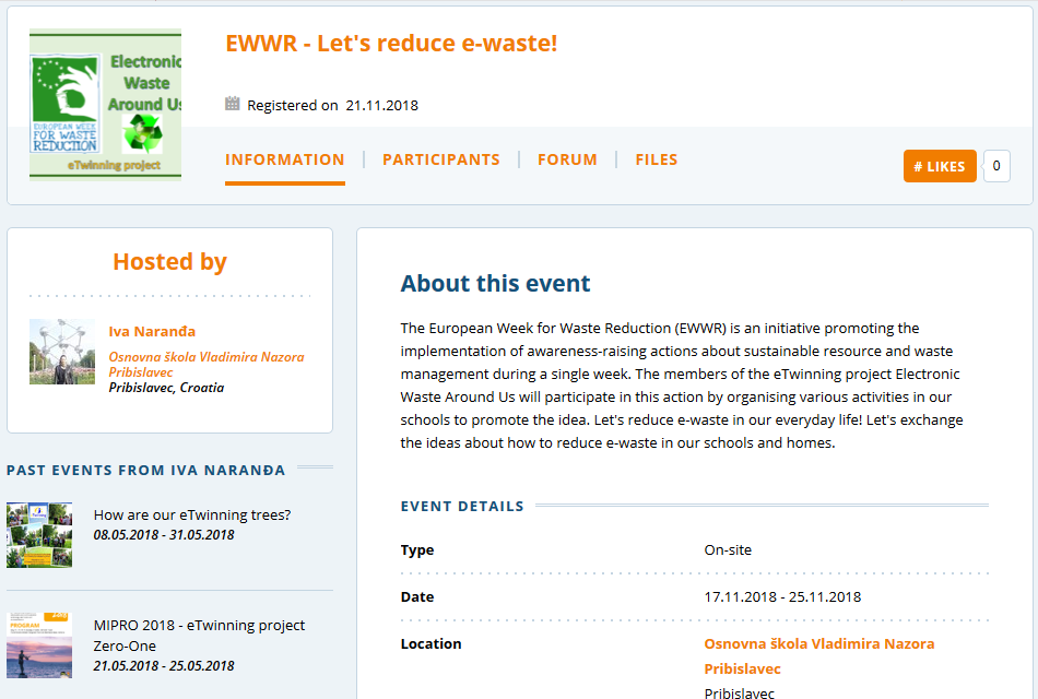 eTwinning event EWWR
